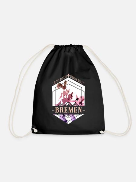 Bremen Deutschland Stadt Skyline Vintage Retro - Turnbeutel - Schwarz