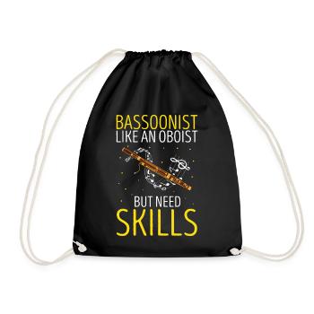Basson pour basson anches et bassoniste - Sac de sport léger - noir - Devant