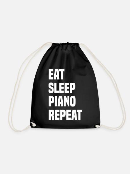 Manger dormir Piano Répéter - Sac de sport léger - noir