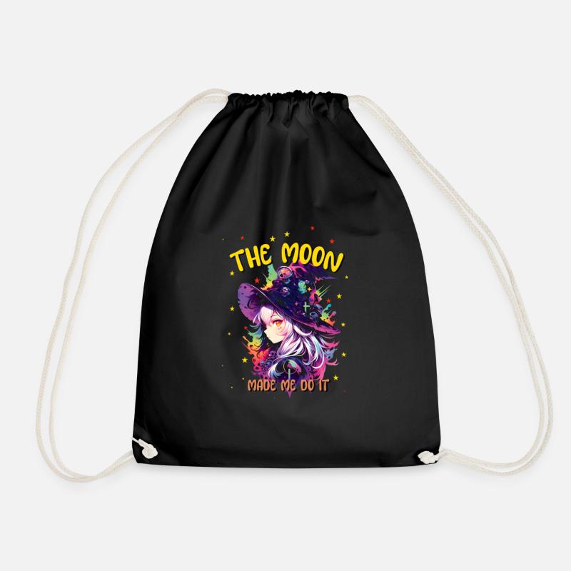 Halloween-Stil mit Anime Witch Collection - Turnbeutel - Schwarz