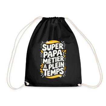 Super Papa Métier à Plein Temps - Sac de sport léger - noir - Devant