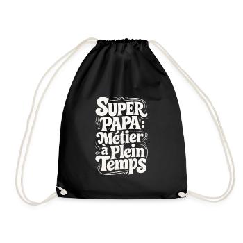 Super Papa Métier à Plein Temps - Sac de sport léger - noir - Devant