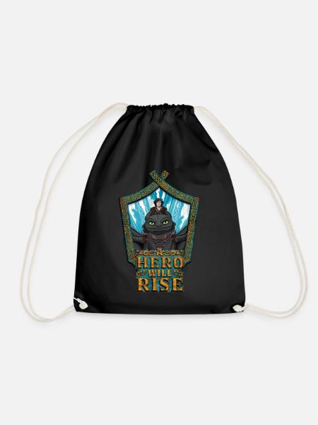 How to Train Your Dragon A Hero Will Rise - Drawstring Bag - black