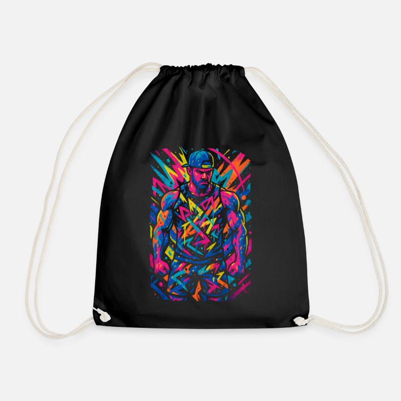 neonmuscles - Drawstring Bag - black