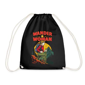 Randonnée errer femme Femmes Chemise Pull Sweat à capuche - Sac de sport léger - noir - Devant