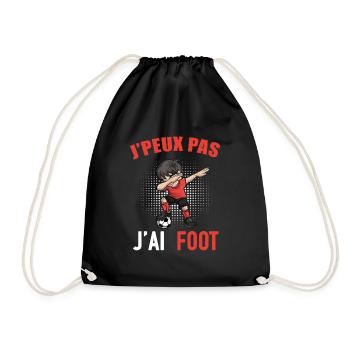 J' Peux Pas J Ai Foot Football Enfant Garçon - Sac de sport léger - noir - Devant