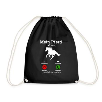 Mon cheval appelle - Sac de sport léger - noir - Devant