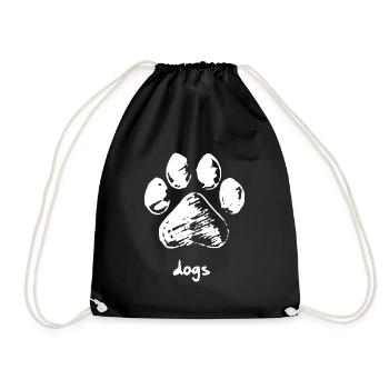 Patte de chien - Chiens - Sac de sport léger - noir - Devant