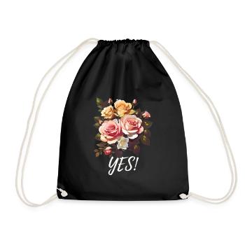 SAY YES! - WEDDING ART - MAGICAL - Drawstring Bag - black - Front