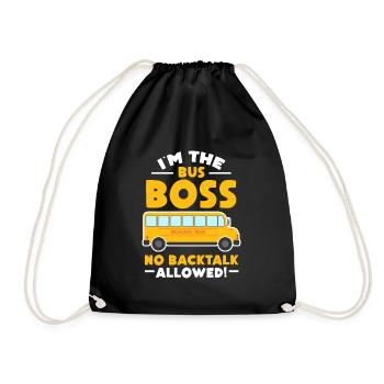 I'm the bus No backtalk allowed - Drawstring Bag - black - Front