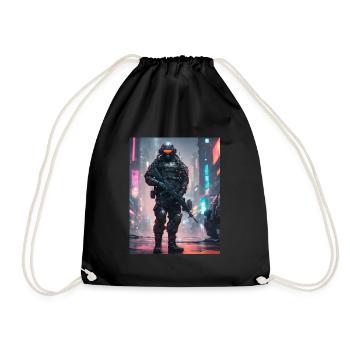 Chemise d’agent de science-fiction - Sac de sport léger - noir - Devant