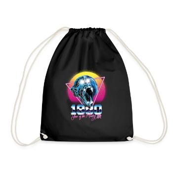 1980 Année du singe Singe Rétro - Sac de sport léger - noir - Devant