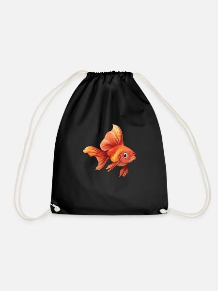 Schleierschwanz Goldfisch - Turnbeutel - Schwarz