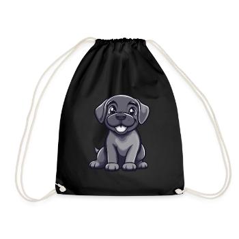 Mastiff Hund Niedlich - Turnbeutel - Schwarz - Vorne