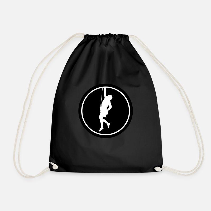 climb - Drawstring Bag - black