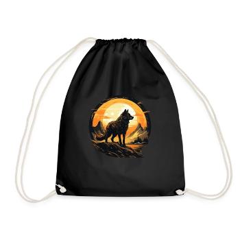 Cadeau Viking Wolf Power Animal Shaman Odin - Sac de sport léger - noir - Devant