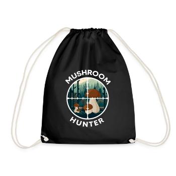 Mushroom hunters Mushroom season Mushroom pickers Mushroom season - Drawstring Bag - black - Front