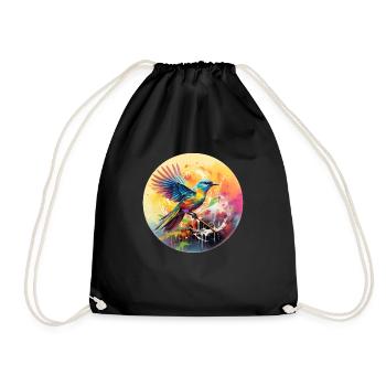 Oiseau Oiseau Songbird Cadeau pour les Fans d’Oiseaux Nature - Sac de sport léger - noir - Devant