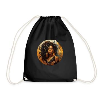 Portrait Femme Afrique Pouvoir Cadeau Afrique Fans - Sac de sport léger - noir - Devant
