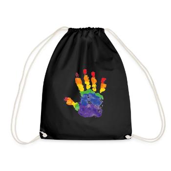 L’amour pour tous ! Le monde est coloré ! Cadeau LGBT - Sac de sport léger - noir - Devant