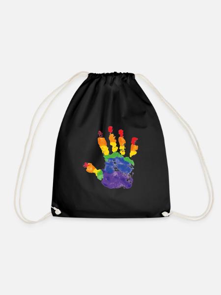 Liebe für alle! Die Welt ist bunt! Geschenk LGBT - Turnbeutel - Schwarz