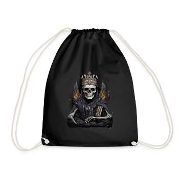 Skeleton King Halloween Sweet Sour Disguise - Drawstring Bag - black - Front
