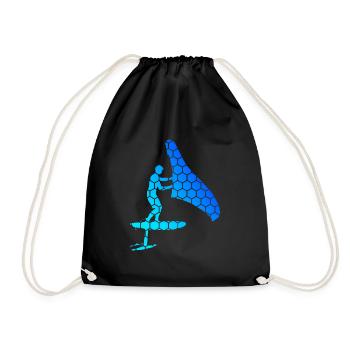 hydroptère foilwing wingsurf Femmes Hommes wingsurfe - Sac de sport léger - noir - Devant