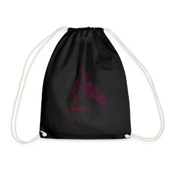Femmes hydroptère hommes wingfoil wingfoil wingsurf - Sac de sport léger - noir - Devant