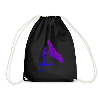 wingsurf hydroptère femmes wingsurfen wingfoil - Sac de sport léger - noir - Devant