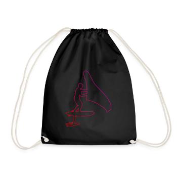 wingfoil Femmes foilwing wingsurfen hydrofoil - Sac de sport léger - noir - Devant