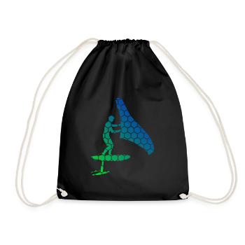 wingfoil Femmes wingsurf Hommes hydrofoil wingsurfe - Sac de sport léger - noir - Devant