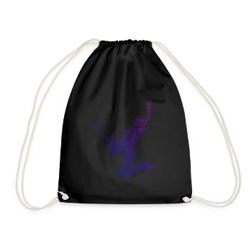 Electric guitar guitar classical guitar Electric guitar - Drawstring Bag - black - Front