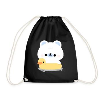 Polar Bear Swimming - Drawstring Bag - black - Front