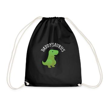 Daddysaurus Daddy Vatertag Papa - Turnbeutel - Schwarz - Vorne