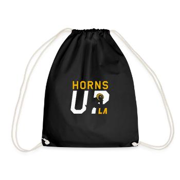Football Fan Design Horns LA - Turnbeutel - Schwarz - Vorne