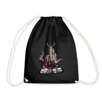 indien méditation Skull crâne - Sac de sport léger - noir - Devant
