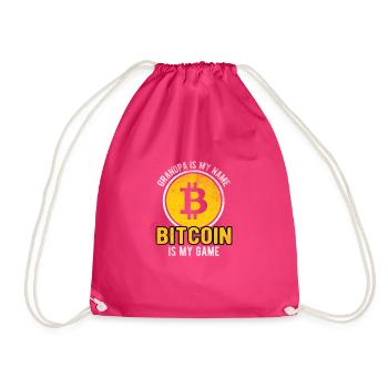 Grandpa is my name bitcoin is my game - Turnbeutel - Fuchsia - Vorne