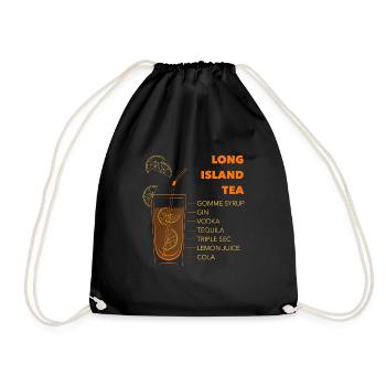 Long Iceland Ice Tea Cocktail Cadeau - Sac de sport léger - noir - Devant