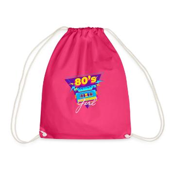 80's| Costume| Bright Colors| Millennials|Humor - Turnbeutel - Fuchsia - Vorne