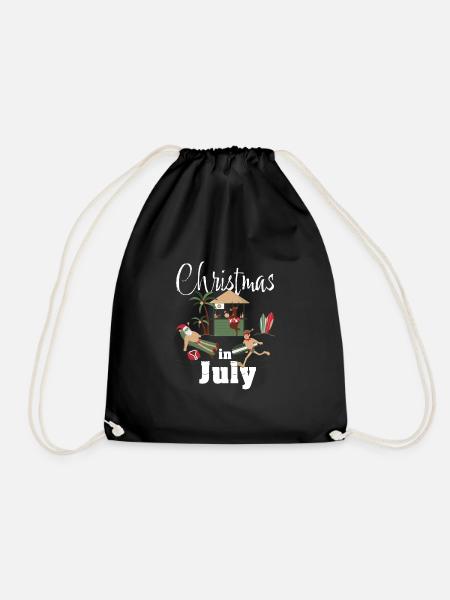 Christmas In July Santa Hat Sunglasses Summer - Turnbeutel - Schwarz