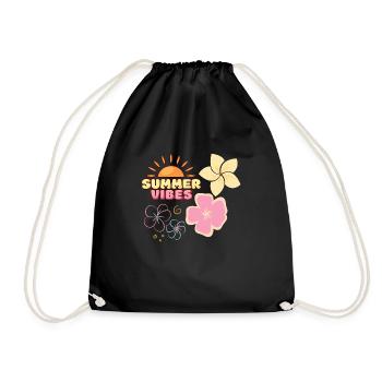 Summer Vibes - Turnbeutel - Schwarz - Vorne