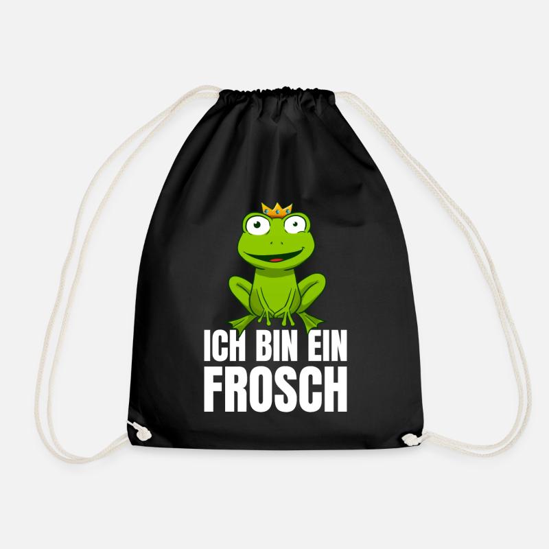 Ich Bin Ein Frosch - Turnbeutel - Schwarz