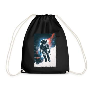 Astronaut - Celestial Drift - Turnbeutel - Schwarz - Vorne