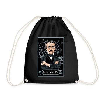 Edgar Allan Poe - Drawstring Bag - black - Front