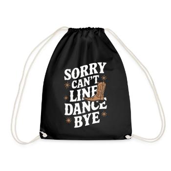 Line Dancing Dancing Dancers - Drawstring Bag - black - Front