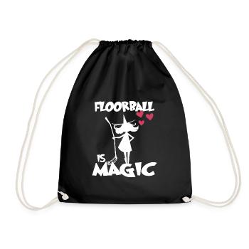 fille de unihockey de floorball - Sac de sport léger - noir - Devant