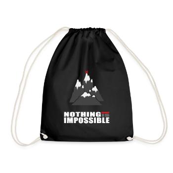 alpinist climb alpine climbing rope rope team - Drawstring Bag - black - Front