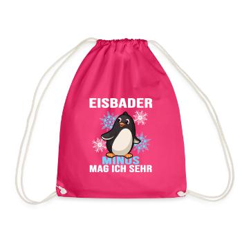 eisbader winterbader eisloch - Turnbeutel - Fuchsia - Vorne