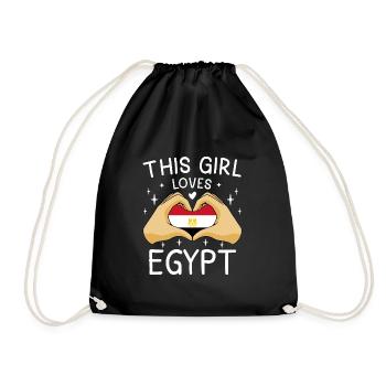 Egypte Drapeau Hurghada Afrique Drapeau égyptien - Sac de sport léger - noir - Devant