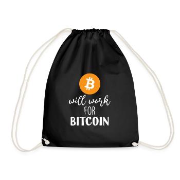 Bitcoin - Drawstring Bag - black - Front